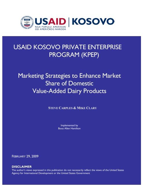 Marketing Strategies for Dairy Products - KPEP