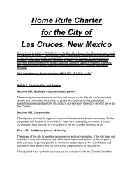 Las Cruces Home Rule Charter - The Community Environmental ...