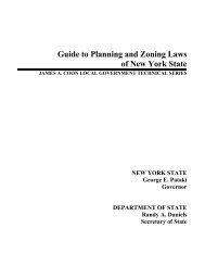 New York Department of State Guide to Planning and Zoning Laws