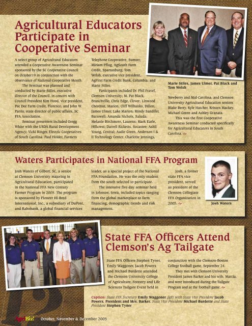 AgriBiz Oct-Nov-Dec Issue 2-06.indd - South Carolina Agricultural ...