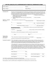 sc ffa comprehensive parental permission form - South Carolina ...