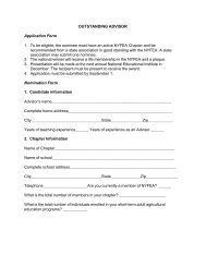 OUTSTANDING ADVISOR Application Form 1. To be eligible, the ...