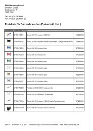 Preisliste fÃ¼r Endverbraucher (Preise inkl. Ust.) - Kartendrucker