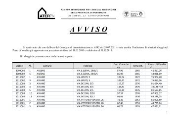 avviso - Ater Pordenone