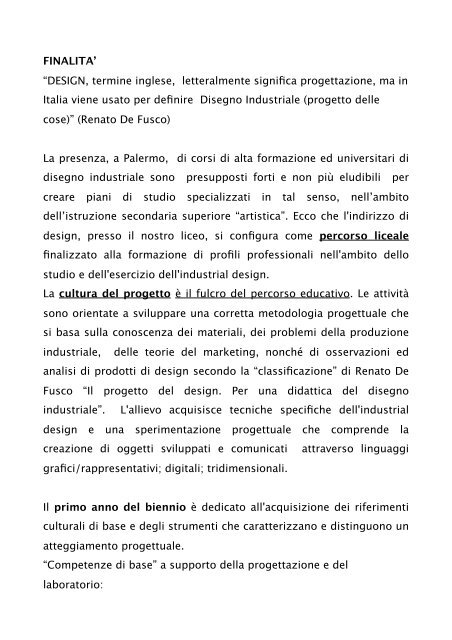 progettazione generale 2012-13 - Liceo Artistico Statale Catalano