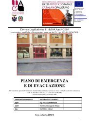 piano di emergenza e di evacuazione - Liceo Artistico Statale ...