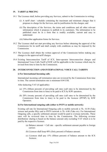 Licensing Guidelines for Internet Protocol Telephony ... - BTRC