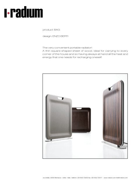 The very convenient portable radiator! A thin square ... - I-radium