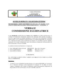 VERBALE COMMISSIONE ESAMINATRICE - Comune di Marchirolo