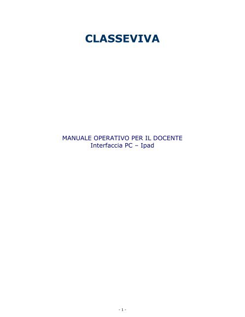 CLASSEVIVA PER PC SCARICA