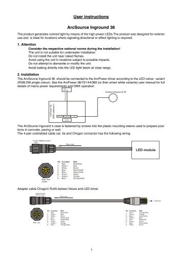 User manual Arc Source Inground 36 - Anolis