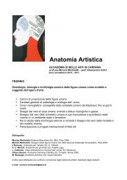 Anatomia Artistica programma triennio 2008 2009 - Accademia di ...