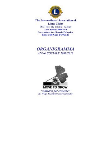 ORGANIGRAMMA COPISTERIA - Lions Club Capo d'Orlando