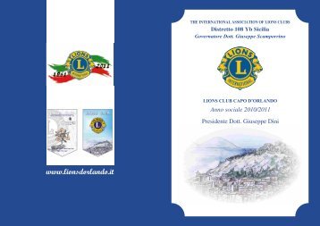 visualizza opuscolo - Lions Club Capo d'Orlando