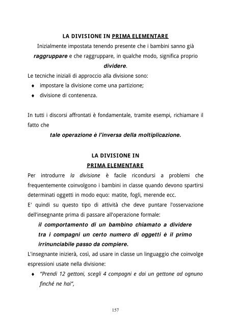 La Divisione In Prima Elementare Inizialmente Impostata