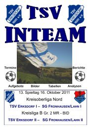 SG FRONHAUSEN/LAHN I - TSV Erksdorf