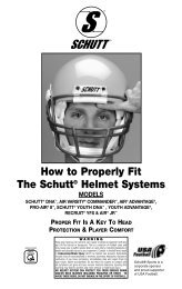 How To Properly Fit The Schutt Helmet Systems - Bennett Park ...