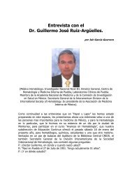 Entrevista con el Dr. Guillermo JosÃ© Ruiz-ArgÃ¼elles.