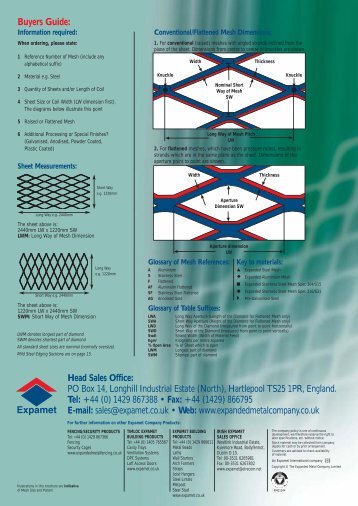 Stock Range - The Expanded Metal Company