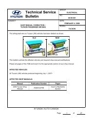 Technical Service Bulletin - Hyundai Canada