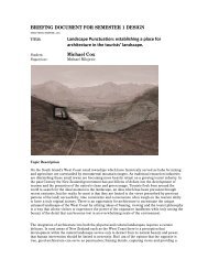establishing a place for architecture in the tourists - MArch(Prof ...