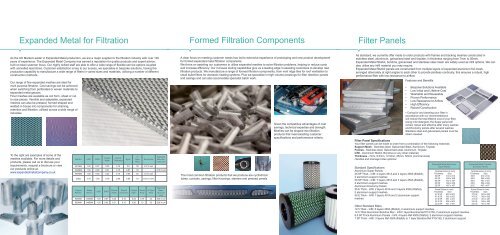 Formed Filtration Components Filter Panels Expanded Metal for ...