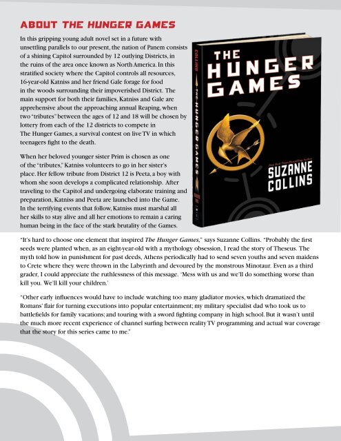 Hunger Games Discussion Guide - Scholastic Media Room