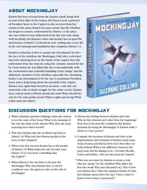 Hunger Games Discussion Guide - Scholastic Media Room