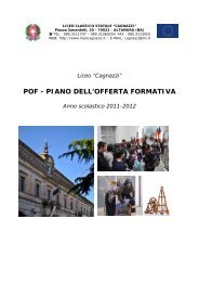 POF - PIANO DELL'OFFERTA FORMATIVA - Liceo Statale Cagnazzi
