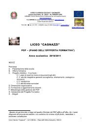 pof descrittivo - Liceo Statale Cagnazzi