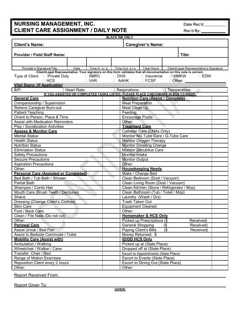 VITAL SIGNS NOTES - Nursing Management