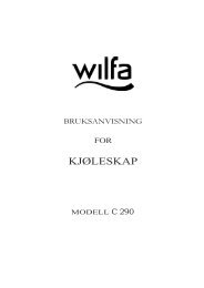 KJÃLESKAP - Wilfa