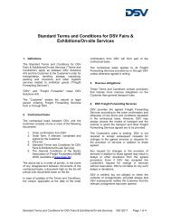 Standard Terms and Conditions for DSV Fairs ... - EWMA 2013