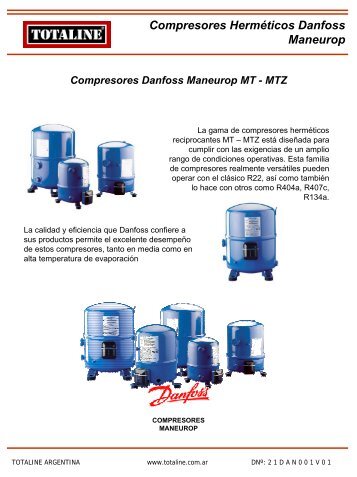 Compresores Herméticos Danfoss Maneurop - Totaline