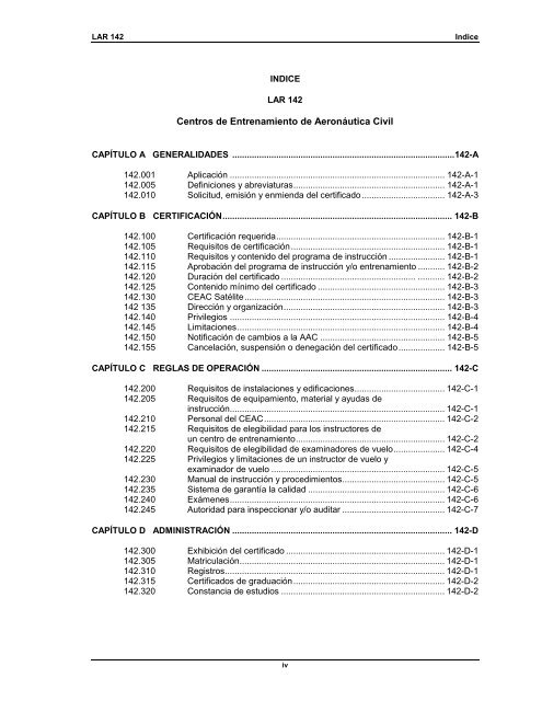 LAR 142 - ICAO