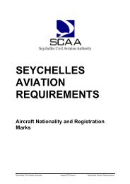 SEYCHELLES AVIATION REQUIREMENTS - SCAA