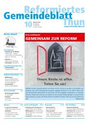 reformiertes gemeindeblatt oktober 2012 - Reformierte Kirche Thun