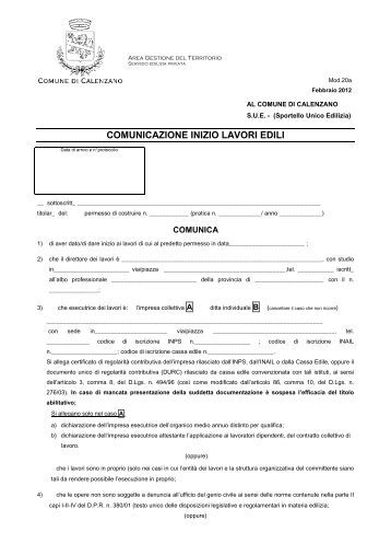 Lettera inizio lavori condominio. free lettera inizio lavori ... Foglio inizio lavori condominio