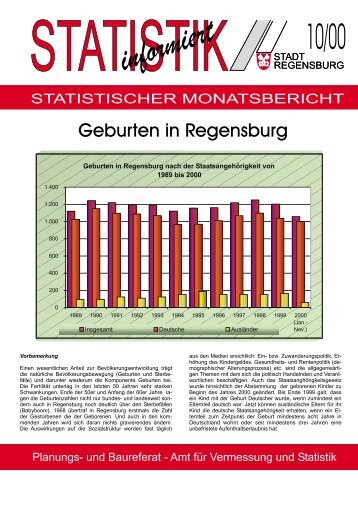Geburten in Regensburg (10/00) - Statistik.regensburg.de - Stadt ...
