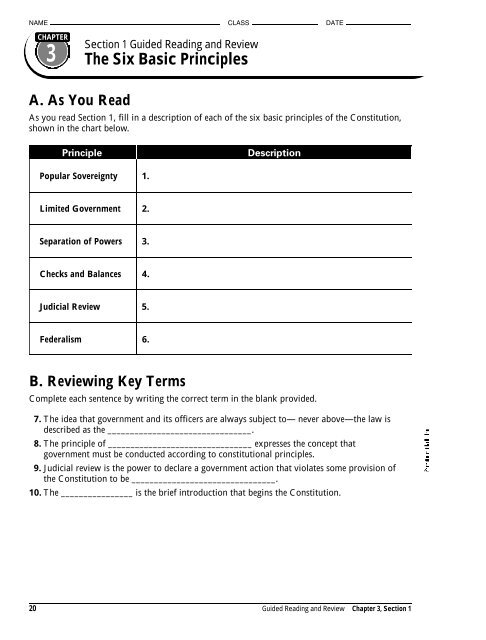 The federal in federalism worksheet answer key