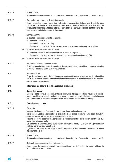 UNI EN 54-4 - Ordine degli Ingegneri della Provincia di Latina