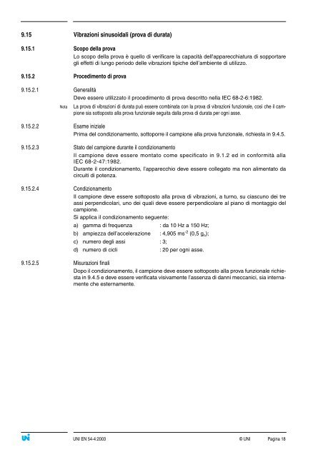 UNI EN 54-4 - Ordine degli Ingegneri della Provincia di Latina