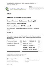 2006 Internal Assessment Resource - 2012Maths