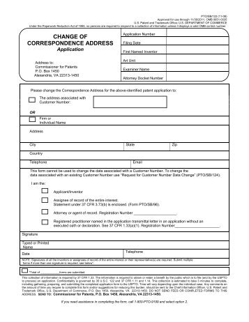 PTO/SB/122 - United States Patent and Trademark Office