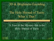 Turin Shroud Presentation: 3D Brightness Encoding - ShroudNM.com