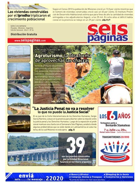 Agroturismo, la otra forma de aprovechar las chacras - SeisPaginas