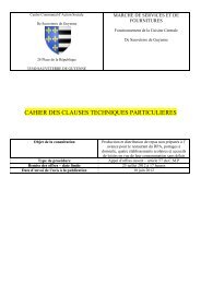 cahier des clauses techniques particulieres - Sauveterre-de-Guyenne