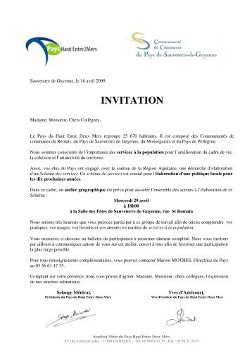 INVITATION - Sauveterre-de-Guyenne