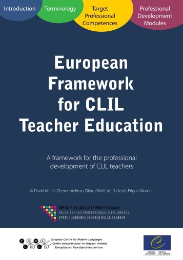 European Framework for CLIL Teacher Education - CLIL-CD ...