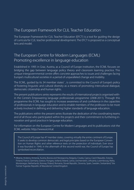 European Framework for CLIL Teacher Education - CLIL-CD ...
